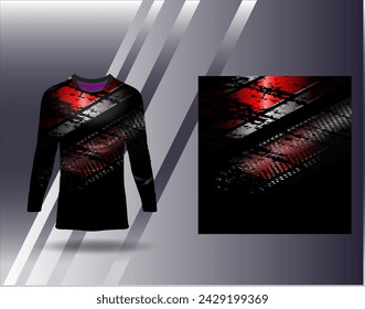 Sports jersey and tshirt template sports design for football racing gaming jersey vector