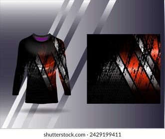 Sports jersey and tshirt template sports design for football racing gaming jersey vector