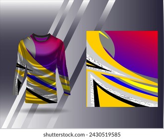 Sports jersey and tshirt template sports design for football racing gaming jersey vector