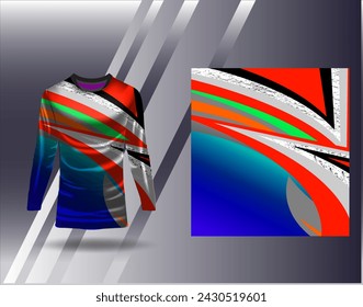 Sports jersey and tshirt template sports design for football racing gaming jersey vector