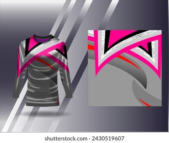 Sports jersey and tshirt template sports design for football racing gaming jersey vector