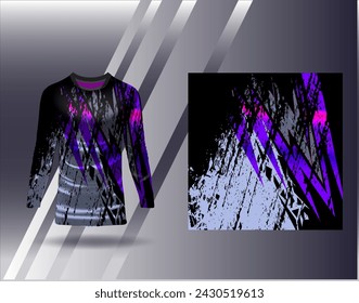 Sports jersey and tshirt template sports design for football racing gaming jersey vector