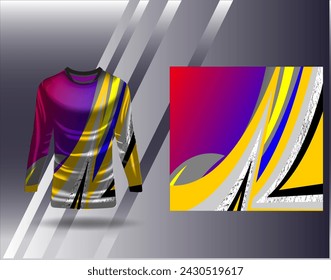 Sports jersey and tshirt template sports design for football racing gaming jersey vector