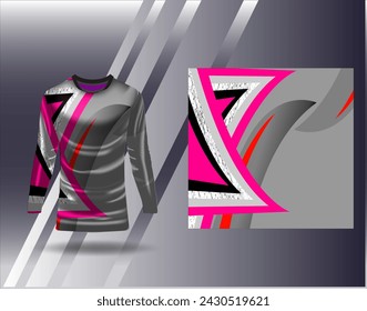 Sports jersey and tshirt template sports design for football racing gaming jersey vector