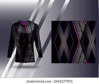 Sports jersey and tshirt template sports design for football racing gaming jersey vector