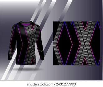 Sports jersey and tshirt template sports design for football racing gaming jersey vector