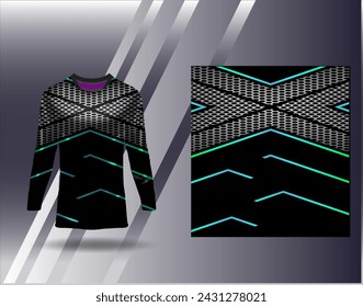 Sports jersey and tshirt template sports design for football racing gaming jersey vector