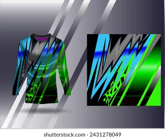 Sports jersey and tshirt template sports design for football racing gaming jersey vector