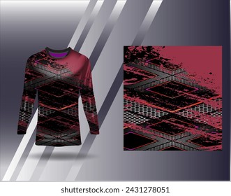 Sports jersey and tshirt template sports design for football racing gaming jersey vector