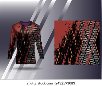 Sports jersey and tshirt template sports design for football racing gaming jersey vector