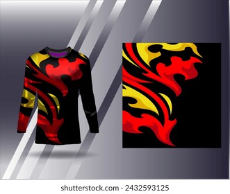 Sports jersey and tshirt template sports design for football racing gaming jersey vector