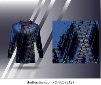 Sports jersey and tshirt template sports design for football racing gaming jersey vector