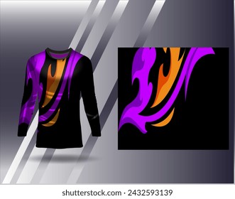 Sports jersey and tshirt template sports design for football racing gaming jersey vector