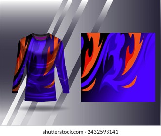 Sports jersey and tshirt template sports design for football racing gaming jersey vector