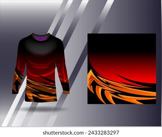 Sports jersey and tshirt template sports design for football racing gaming jersey vector