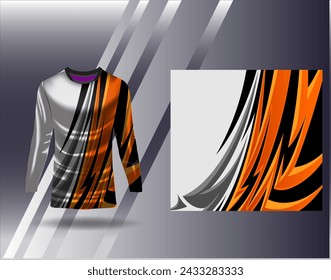 Sports jersey and tshirt template sports design for football racing gaming jersey vector