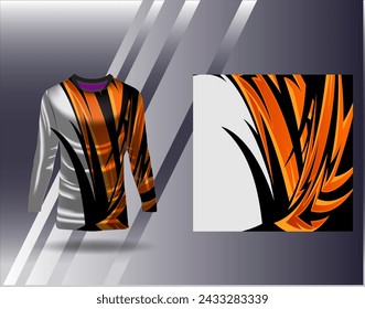 Sports jersey and tshirt template sports design for football racing gaming jersey vector