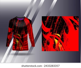 Sports jersey and tshirt template sports design for football racing gaming jersey vector