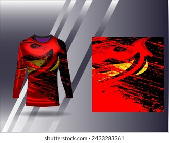 Sports jersey and tshirt template sports design for football racing gaming jersey vector