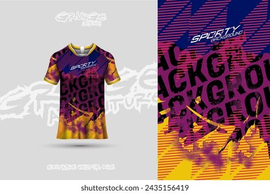 Sports jersey and t-shirt template sports jersey design vector. Sports design for football, racing, gaming jersey. Vector.