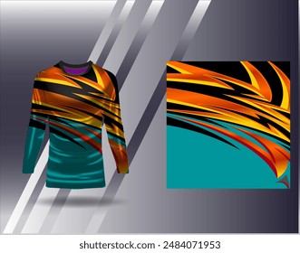 Sports jersey and tshirt template sports design for football racing gaming jersey vector