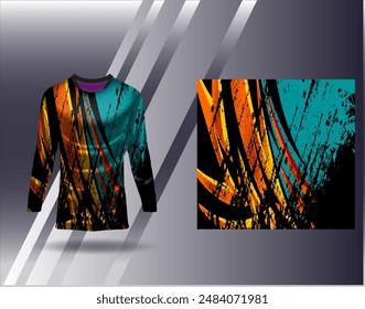 Sports jersey and tshirt template sports design for football racing gaming jersey vector