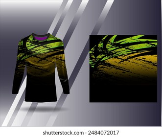 Sports jersey and tshirt template sports design for football racing gaming jersey vector