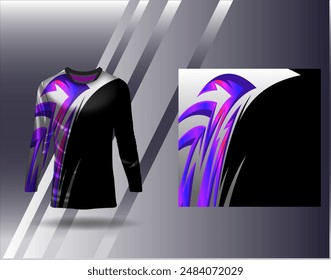 Sports jersey and tshirt template sports design for football racing gaming jersey vector