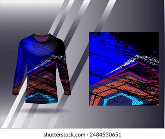 Sports jersey and tshirt template sports design for football racing gaming jersey vector