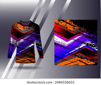 Sports jersey and tshirt template sports design for football racing gaming jersey vector