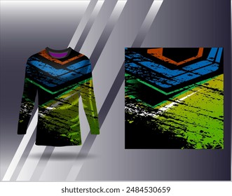 Sports jersey and tshirt template sports design for football racing gaming jersey vector