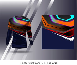 Sports jersey and tshirt template sports design for football racing gaming jersey vector