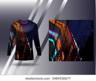 Sports jersey and tshirt template sports design for football racing gaming jersey vector