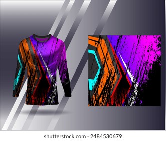 Sports jersey and tshirt template sports design for football racing gaming jersey vector