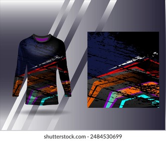 Sports jersey and tshirt template sports design for football racing gaming jersey vector