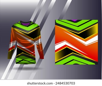 Sports jersey and tshirt template sports design for football racing gaming jersey vector