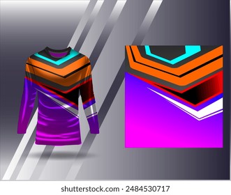 Sports jersey and tshirt template sports design for football racing gaming jersey vector