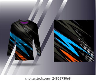 Sports jersey and tshirt template sports design for football racing gaming jersey vector