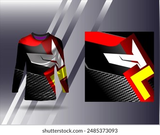Sports jersey and tshirt template sports design for football racing gaming jersey vector