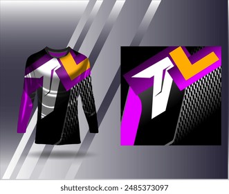 Sports jersey and tshirt template sports design for football racing gaming jersey vector