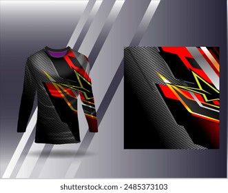 Sports jersey and tshirt template sports design for football racing gaming jersey vector