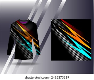Sports jersey and tshirt template sports design for football racing gaming jersey vector