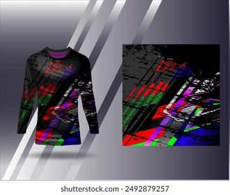 Sports jersey and tshirt template sports design for football racing gaming jersey vector