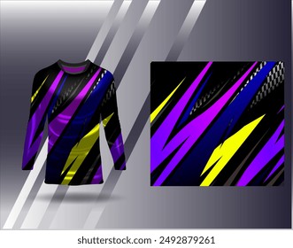 Sports jersey and tshirt template sports design for football racing gaming jersey vector