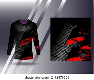 Sports jersey and tshirt template sports design for football racing gaming jersey vector