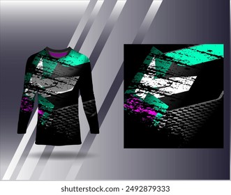 Sports jersey and tshirt template sports design for football racing gaming jersey vector