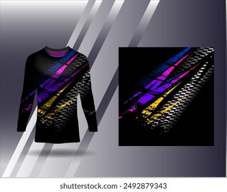 Sports jersey and tshirt template sports design for football racing gaming jersey vector