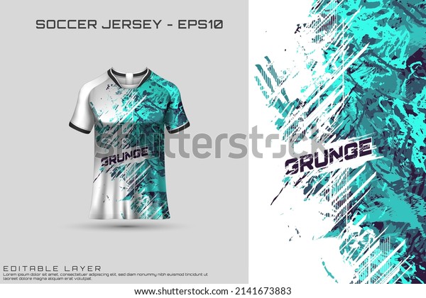 Sports jersey and t-shirt template sports jersey\
design vector mockup. Sports design for football, racing, gaming\
jersey. Vector
