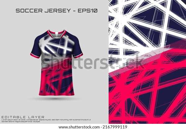 Red Triangle Customized Football Team Jersey Design