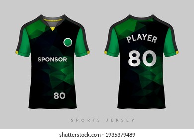sports jersey and t-shirt template, Graphic design for football or activewear uniforms, Easily changing colors and lettering styles in your team. Soccer jersey mockup for the football club.